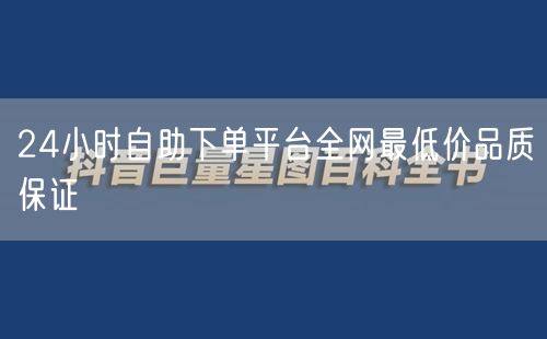 24小时自助下单平台全网最低价品质保证