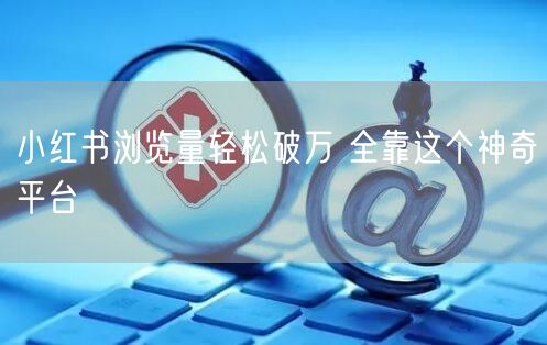 小红书浏览量轻松破万 全靠这个神奇平台